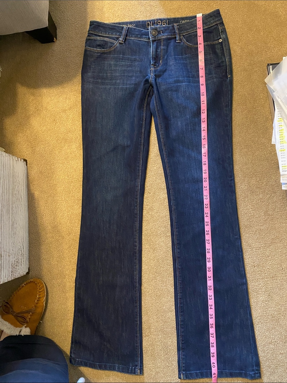 DL1961 Stretch Women's 30 Cindy Slim Boot Dark Indigo Jeans